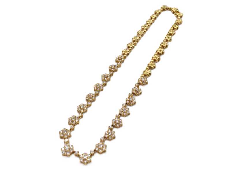 宝石買取 K18フラワーモチーフダイヤモンドネックレス