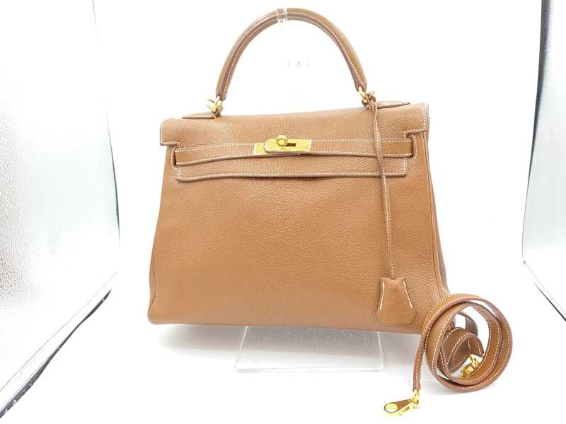 エルメス買取 ケリー 32 トリヨンクレマンス ゴールド □G刻