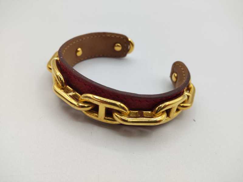 エルメス　買取　シェーヌダンクルレザーバングル