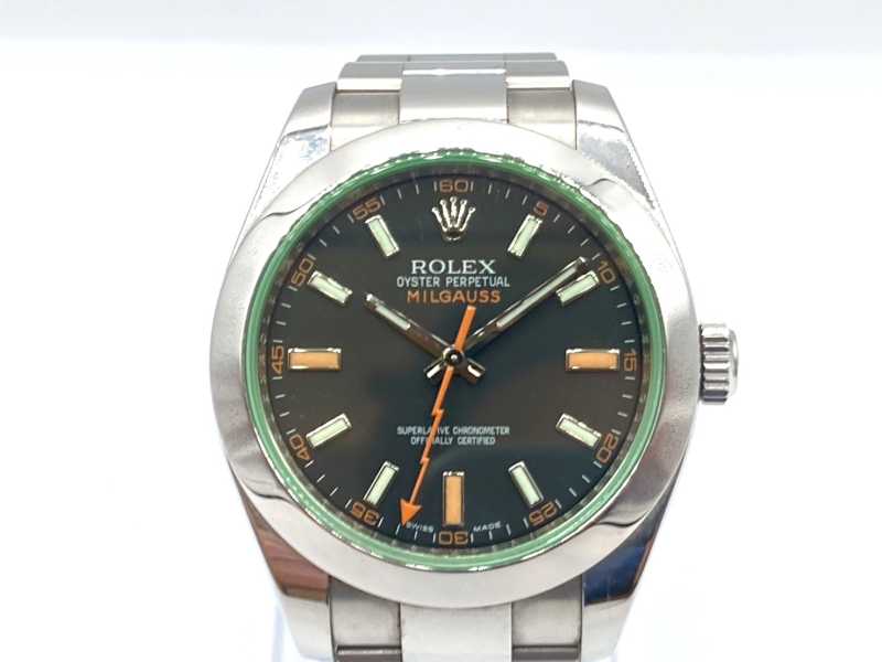 ロレックス買取 ミルガウス グリーンガラス Ref.116400GV V番