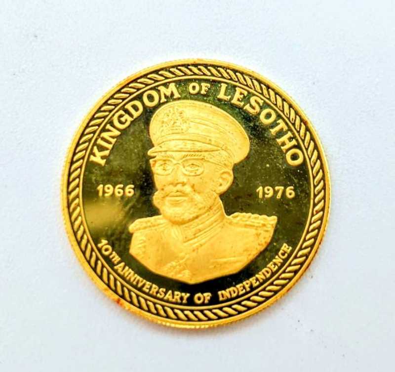 金貨買取 K21.6 レソト プルーフ 金貨 1976年