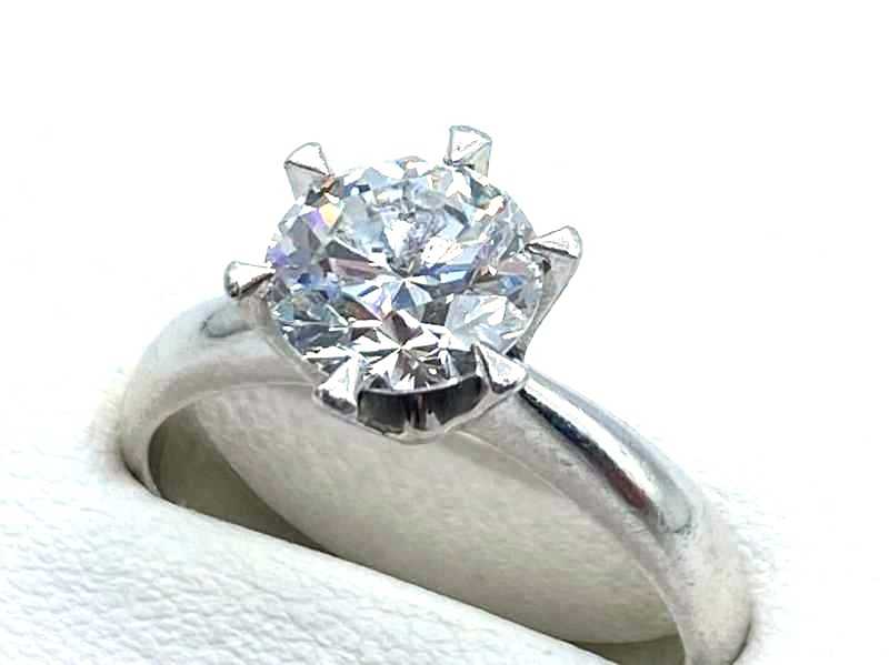 ダイヤモンド買取 プラチナ台 ラウンドブリリアントカット1.536ct リング