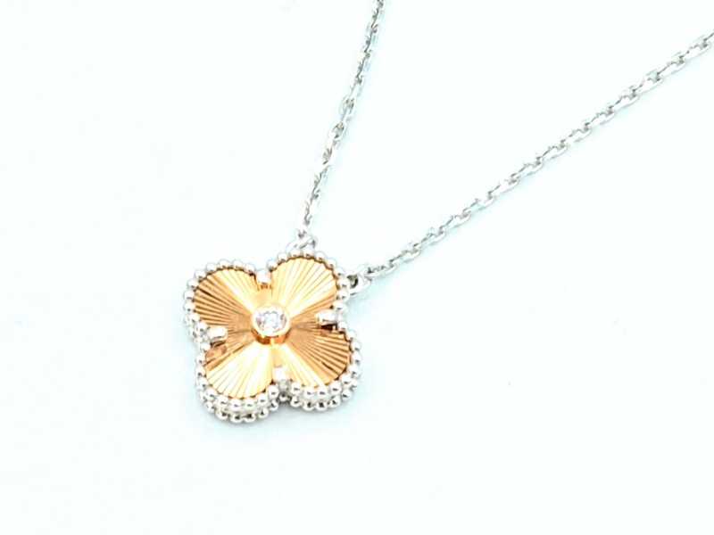 ヴァンクリーフ＆アペール買取 ヴィンテージ アルハンブラ ギョーシェ ネックレス