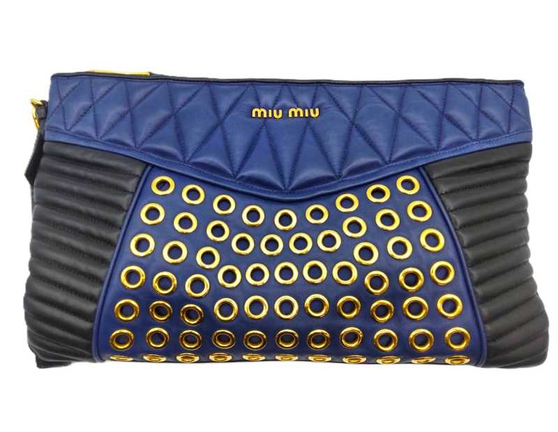ミュウミュウ買取 ナッパ レザー クラッチバッグ RP0371