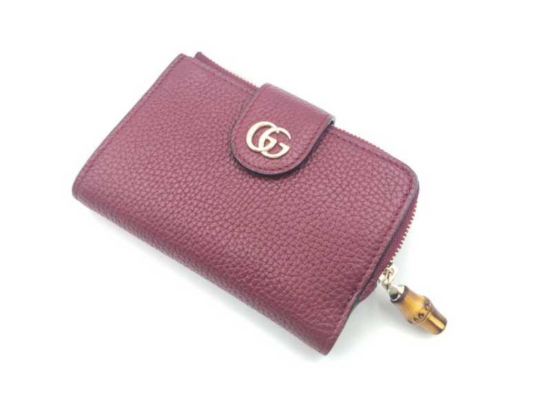 グッチ　買取　バンブーコンパクトウォレット　739498