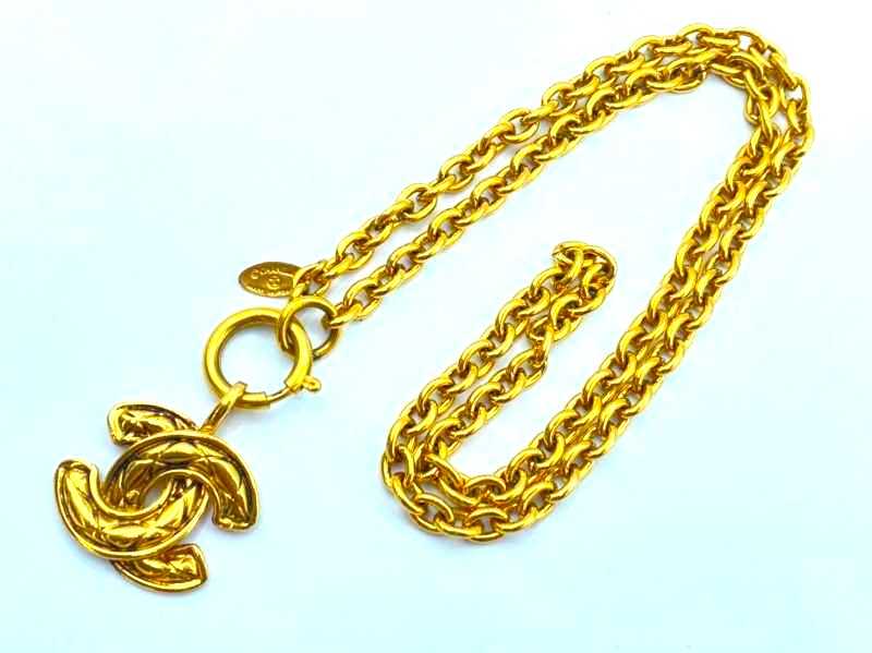 シャネル買取 ココマーク マトラッセ ネックレス 3587