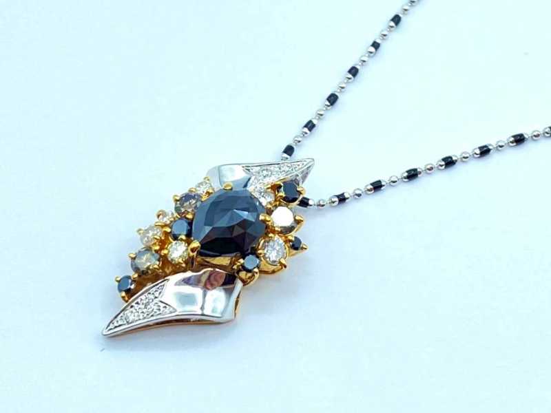 宝石買取 K18 WG YG コンビ デザインネックレス