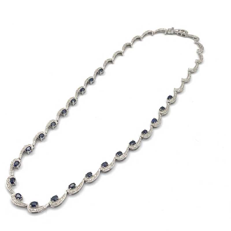 金買取 ネックレス K18WG 宝石