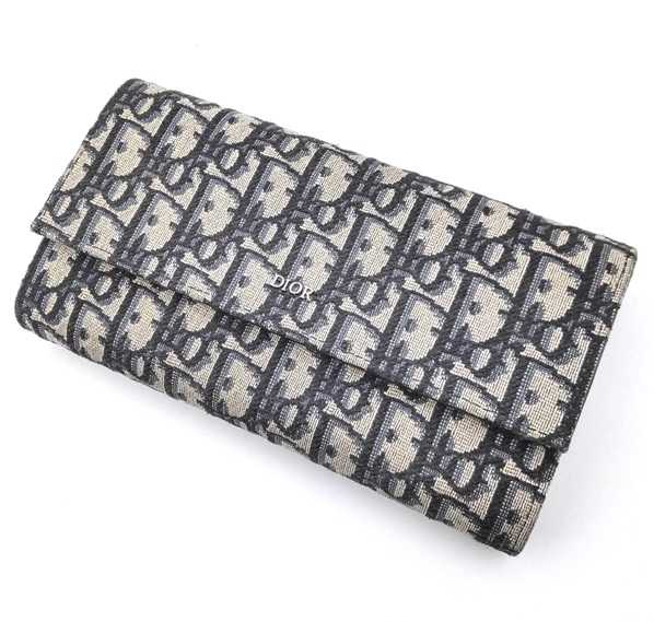 クリスチャンディオール買取　二つ折り長財布　オブリーク