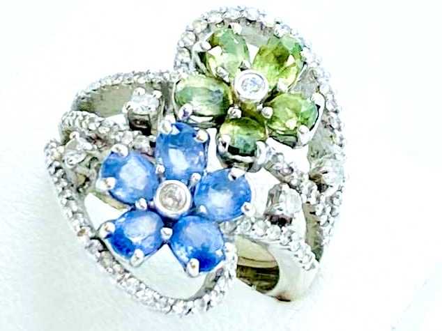 宝石買取 K18ホワイトゴールド ダイヤモンド デザインリング