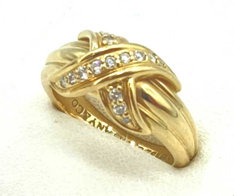 ティファニー買取 K18 ダイヤモンド シグネチャー リング