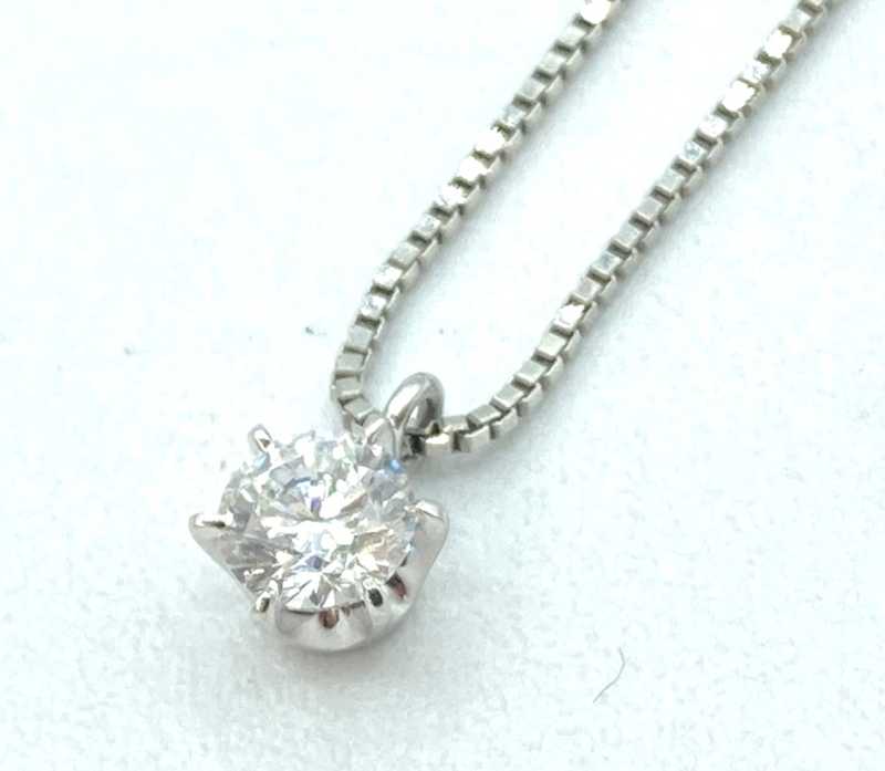 ダイヤモンド買取 PT850 PT900 ソリティア デザイン ペンダント 0.32ct