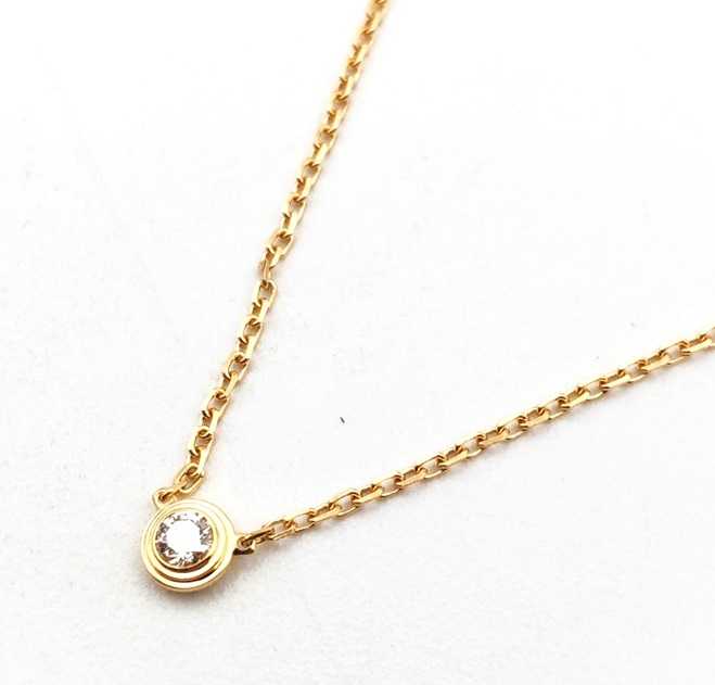 カルティエ買取　ダムールXSダイヤネックレス　750