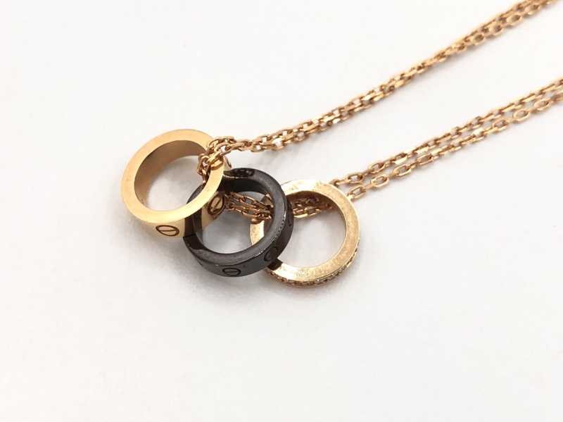 カルティエ買取 ラブ スリーフープ ネックレス