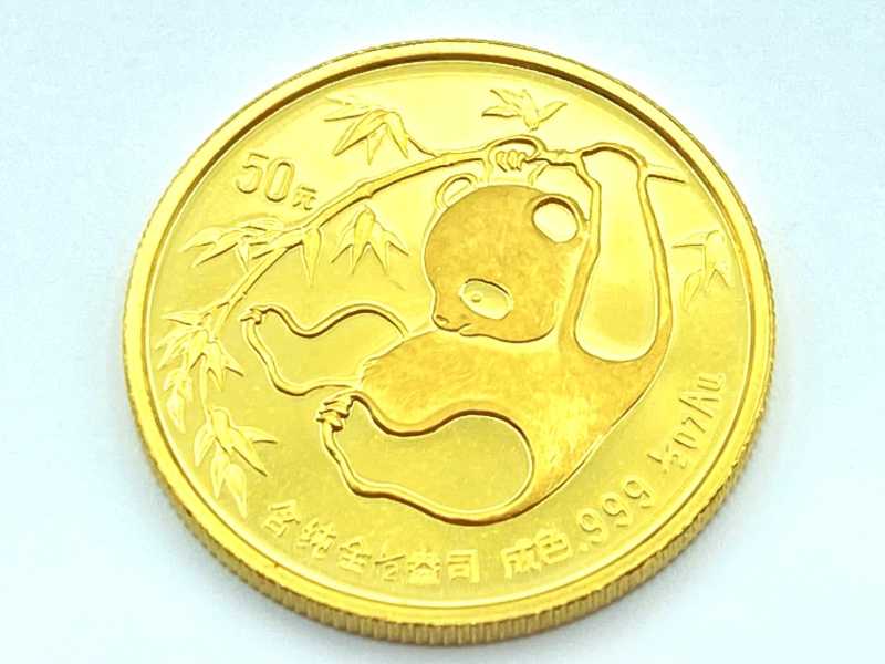 金買取 純金 中華人民共和国 パンダ金貨 1/2oz 15.5g