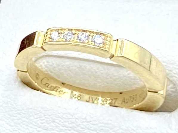 カルティエ買取 750YG マイヨン パンテール リング ダイヤ