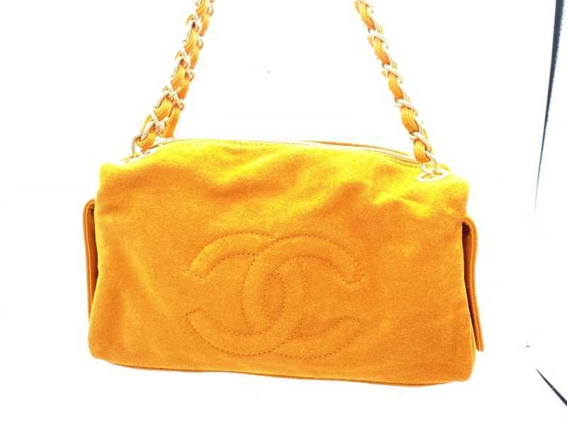 シャネル買取 スエード チェーン ボストン バッグ 7番台