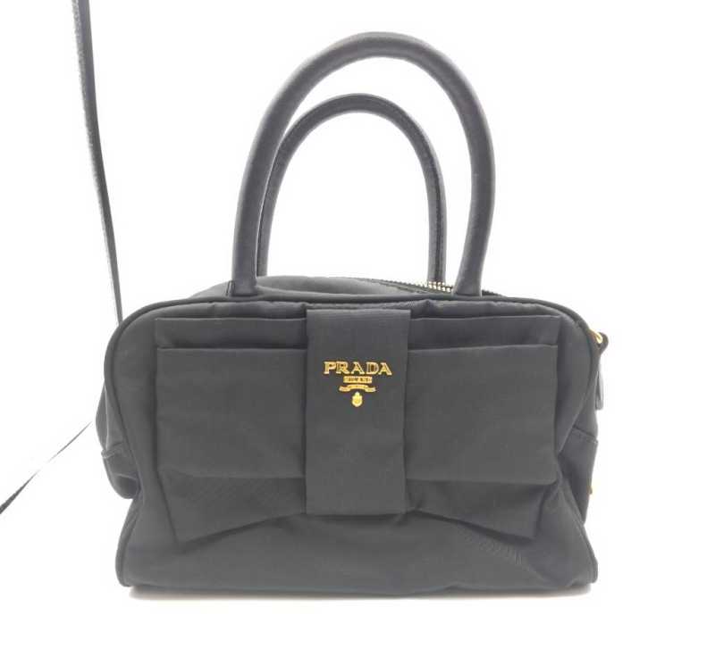プラダ　買取　リボン付ハンドバッグ
