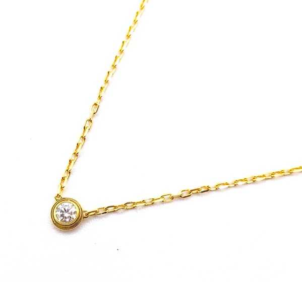 カルティエ買取　ダムールSMダイヤネックレス　750