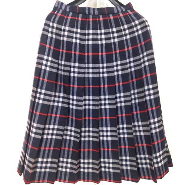 バーバリー買取　プリーツスカート　チェック