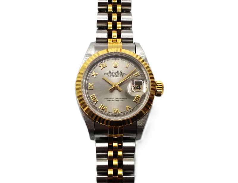 ロレックス買取 デイトジャスト 69173 グレーローマ文字盤