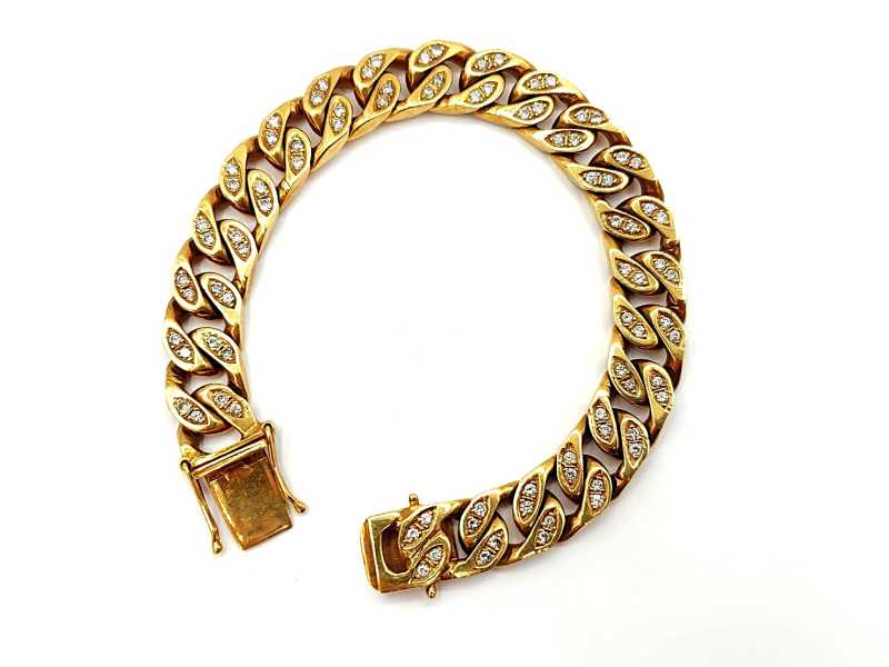 金買取 K18 ダイヤモンド 喜平 ブレスレット 2.92ct