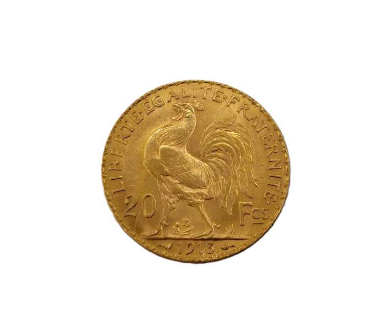 金貨買取 K21.6 フランス 20フラン金貨 1913年 マリアンヌ女神 6.4g