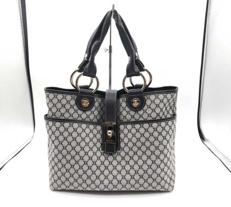 セリーヌ　買取　マカダム　ハンドバッグ