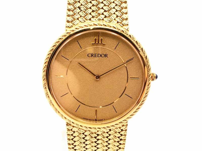 クレドール　買取　メンズクォーツ時計　750YG