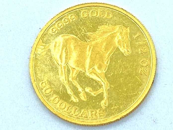金買取 K24 ツバル ホース金貨 1/2oz 15.5g 