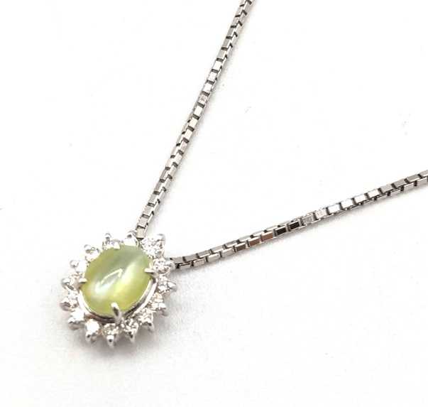 宝石買取 キャッツアイダイヤモンドネックレス