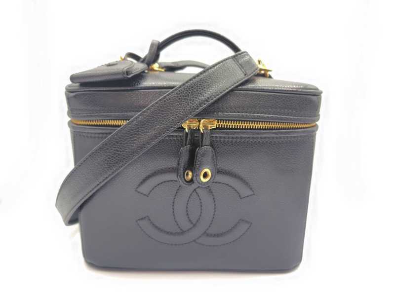 シャネル買取 バニティ 2WAYバッグ キャビアスキン ブラック 5番台