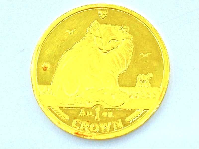金買取 K24 マン島 キャットコイン 1995 ターキッシュキャット 1oz 31.1g