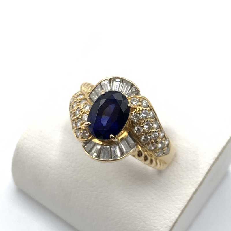 宝石買取 リング K18 サファイア ダイヤモンド