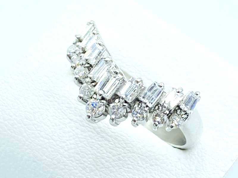 ダイヤモンド買取 プラチナ台 ダイヤモンド 1.05ct V字リング