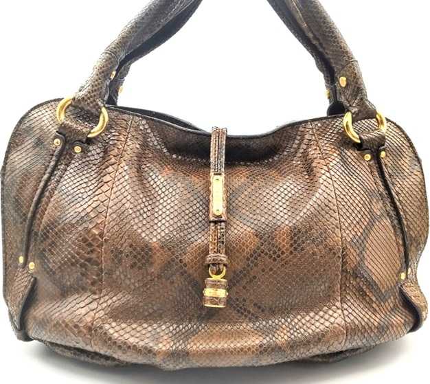 セリーヌ買取　ハンドバッグ　パイソン