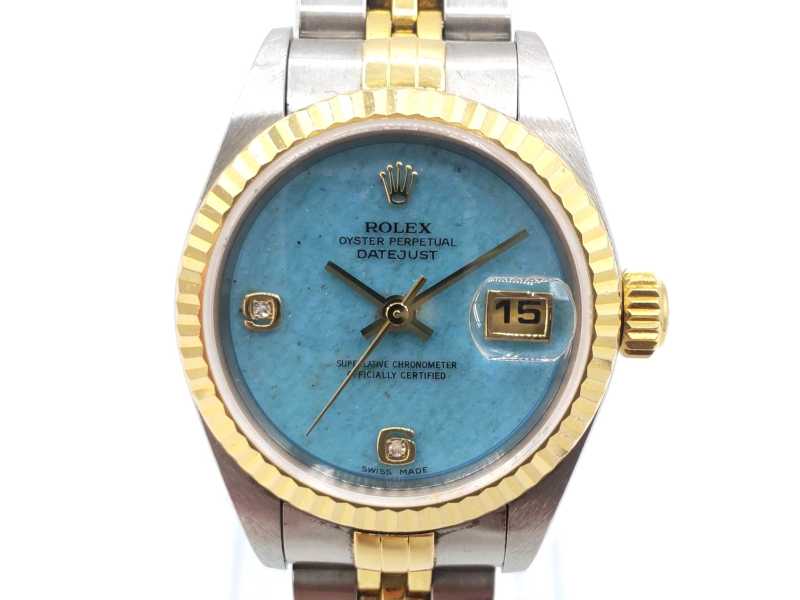 ロレックス買取 デイトジャスト ブルージェイド 79173 2BR