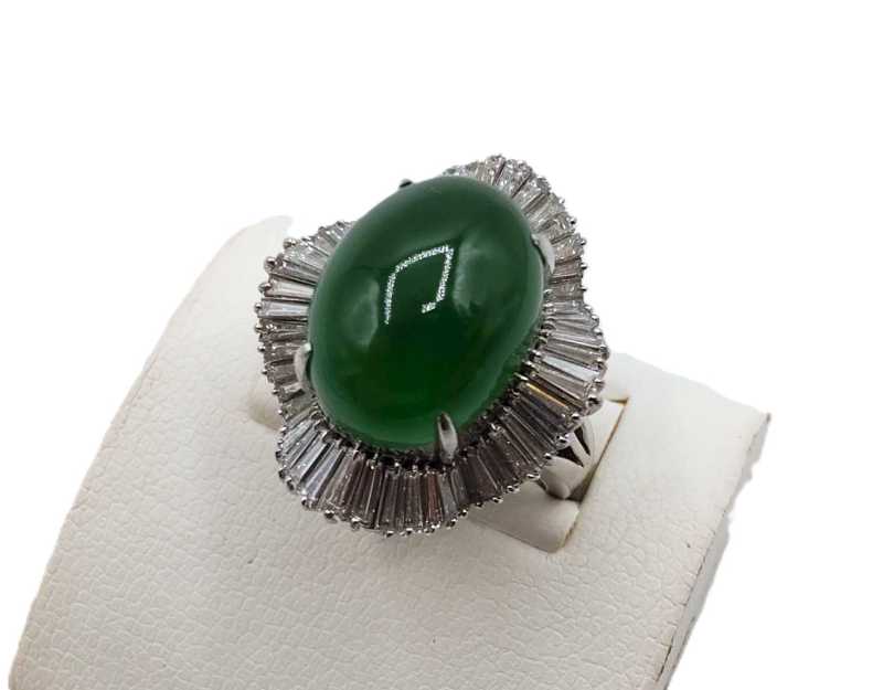 宝石買取 Pt900 翡翠 ダイヤモンド リング