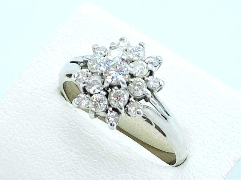 ダイヤモンド買取 プラチナ台 ダイヤモンド 0.77ct デザインリング