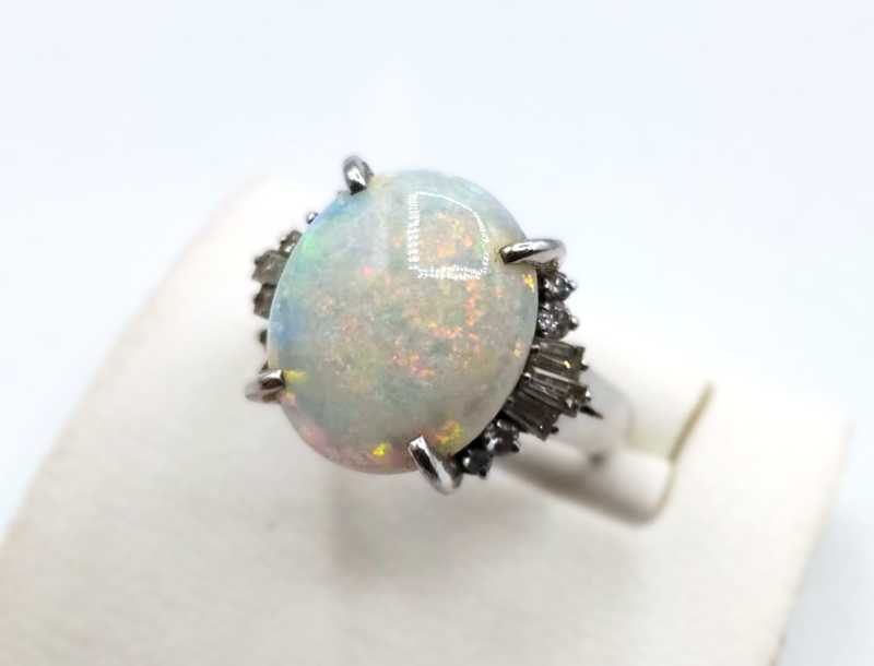 宝石買取 Pt900 オパール ダイヤモンド リング