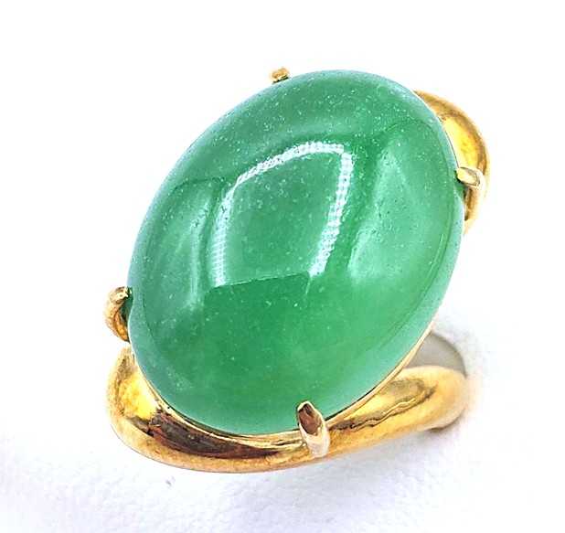 宝石買取 K18ヒスイリング