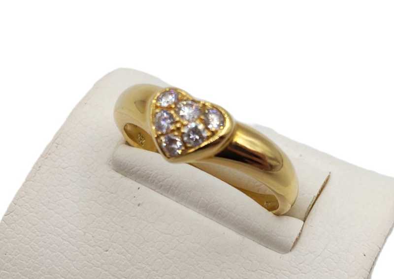 ティファニー買取 750YG ハート ダイヤモンド リング