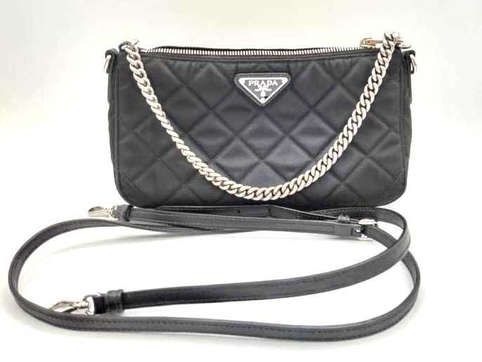 プラダ買取 テスート インプントゥ ナイロン×レザー ショルダーバッグ