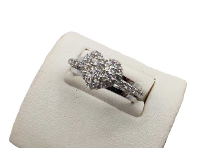 ポンテヴェキオ買取 750WG ハート ダイヤモンド リング