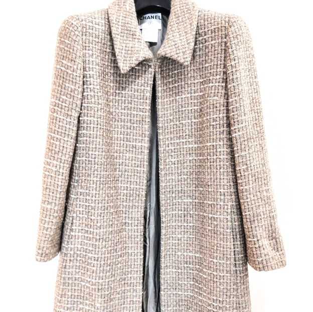 シャネル買取　ロングコート　ツイード　スパンコール