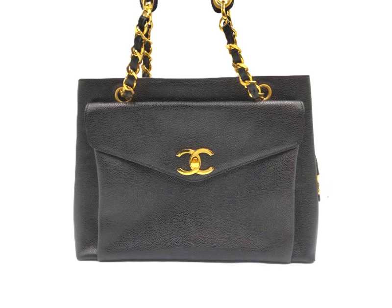 シャネル買取 チェーン ショルダートート キャビア ブラック