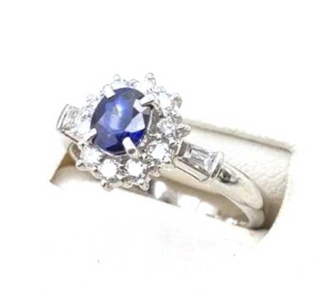 宝石買取 サファイアダイヤモンドリング プラチナ