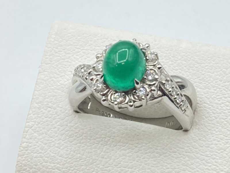 エメラルド買取 リング プラチナ ダイヤモンド