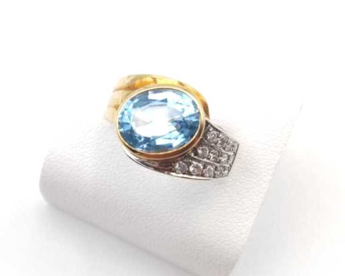 ジュエリー買取 ブルートパーズ ダイヤモンドリング