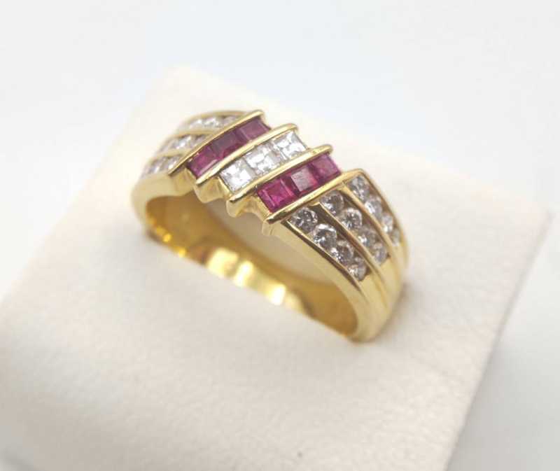 K18リング 買取 ルビー ダイヤ